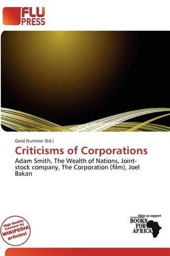 Criticisms of Corporations