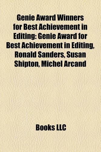 Genie Award Winners for Best Achievement in Editing