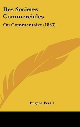 Des Societes Commerciales