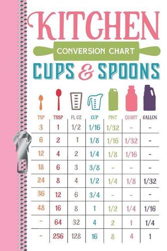 Kitchen Conversion Chart Cups & Spoons Tsp Tbsp FL Oz Cup Pint Quart Gallon: Cooking Cheat Sheet Write Your Own Recipe Maker Writing Log Journal Diary