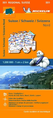 Suisse Nord - Michelin Regional Map 551