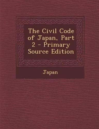The Civil Code of Japan, Part 2