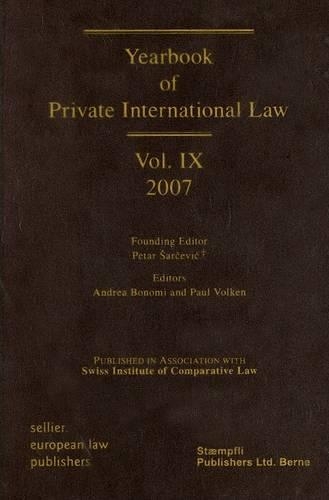 Yearbook of Private International Law, Volume IX