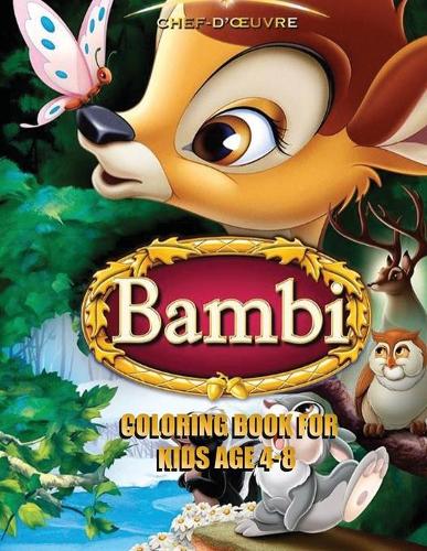 Bambi Coloring Book For Kids Age 4-8