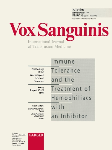 Immune Tolerance and the Treatment of Hemophiliacs with an Inhibitor