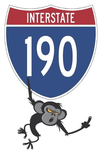 Interstate 190: 6x9 College Ruled Line Paper 150 Pages