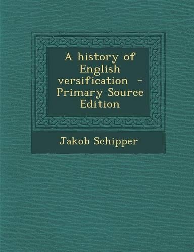 A History of English Versification