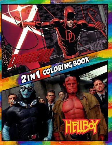 2 in 1 Coloring Book Daredevil and Hellboy