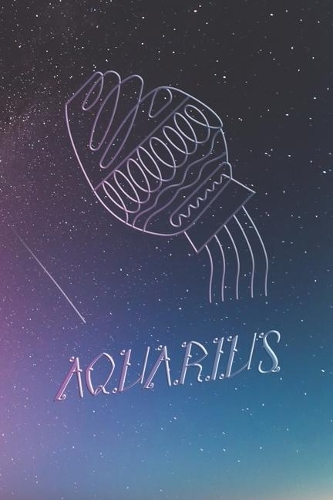 Notebook Aquarius Zodiac Sign: Astrology Journal, Horoscope Notepad, Diary, Notes, 120 Pages, blanc lined, 6" x 9"