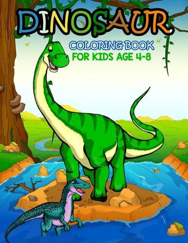Dinosaurs Coloring Book For kids ages 4-8