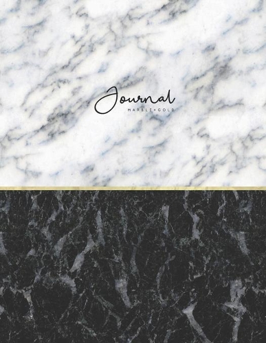 Journal Marble + Gold: College-Ruled Notebook - 80-Page Large Size - Perfect Soft Bound(4 Marble Journals)