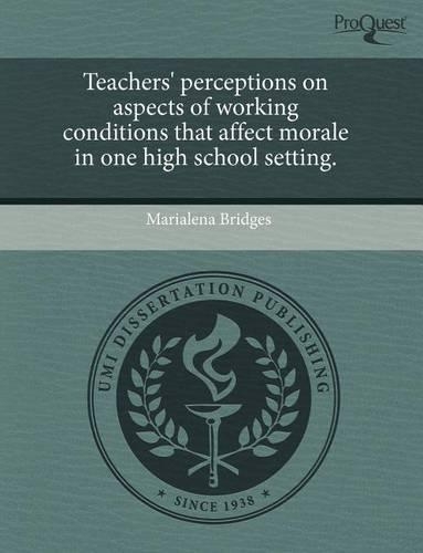 Teachers' Perceptions on Aspects of Working Conditions That Affect Morale in One High School Setting