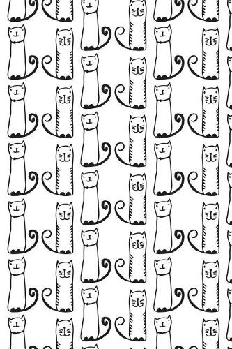 Bullet Journal Notebook for Cat Lovers Funny Tall Cats Pattern 1