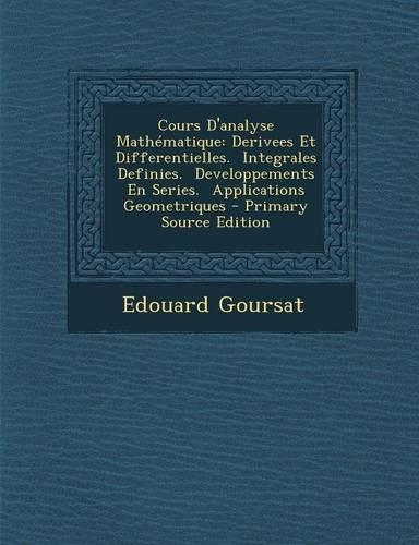 Cours D'Analyse Mathematique