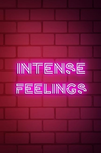 Intense Feelings: Blank Lined Notebook ( Vaporwave ) Red