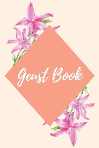 Guest Book: Guest Book / Coloring Book (Optional) - 90 - Sheet Wedding Guest Book for Business Banquet, Baby Shower, Graduation Party, Floral Print Design, 6 x 