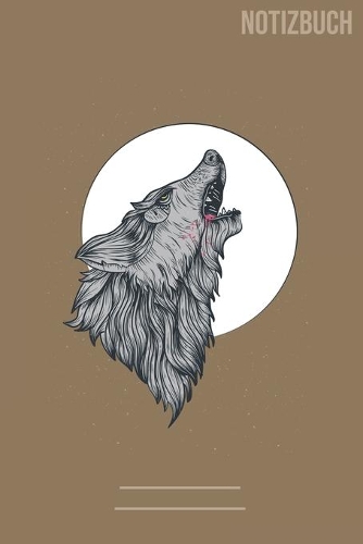 Wolf Zeichnung: A5 Notizbuch / Notebook - 111 Seiten - Extra Kalender 2020 - Einzigartig - Dotgrid - Dotted - Punktraster - Gepunktet - Geschenk - Geschenkidee