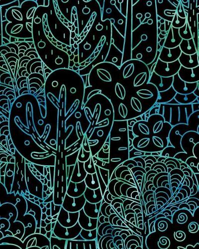 Bullet Journal Notebook Forest Trees Pattern 7