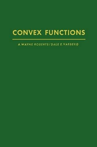 Convex Functions: (57 Pure and Applied Mathematics)