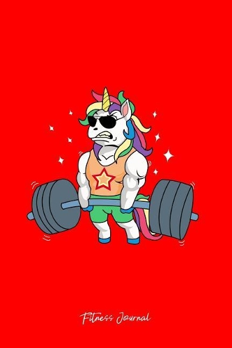 Fitness Journal: Dot Grid Gift Idea - Unicorn Weightlifting Deadlifting Shirt Funny Fitness Journal - Red Dotted Diary, Planner, Gratitude, Writing, Travel, Goal, Bu