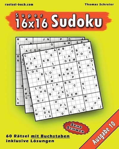 16x16 Super-Sudoku mit Buchstaben 10