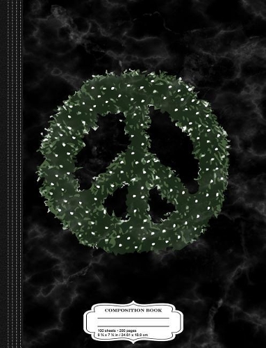 Christmas Peace Wreath Composition Notebook