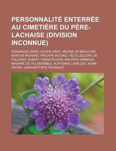 Personnalite Enterree Au Cimetiere Du Pere-Lachaise (Division Inconnue)