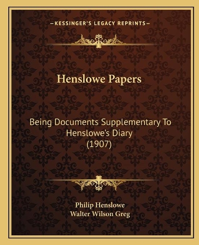 Henslowe Papers