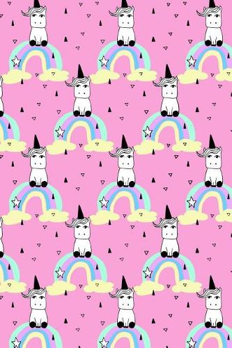 Bullet Journal Notebook Little Unicorns on Rainbows Pattern 2