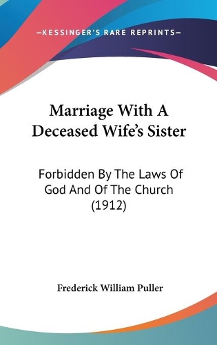 Marriage With A Deceased Wife's Sister
