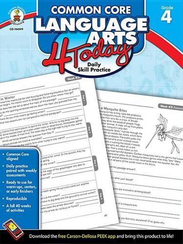 Common Core Language Arts 4 Today, Grade 4