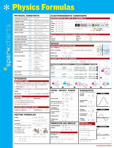 Physics Formulas SparkCharts: (SparkCharts)