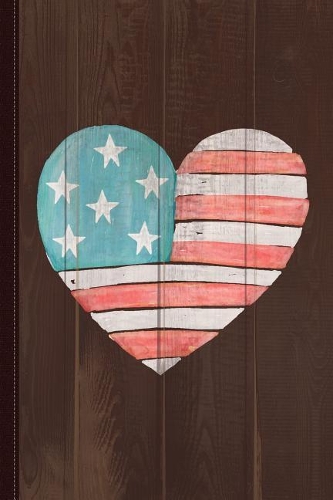 Patriotic I Love the USA Flag Journal Notebook