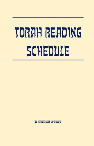 Torah Reading Schedule: (9 Jewish Halakha)