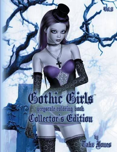 Gothic Girls Grayscale Coloring Book