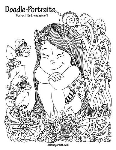 Malbuch mit Doodle-Portraits für Erwachsene 1