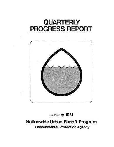 Quarterly Progress Report: Nationwide Urban Runoff Program