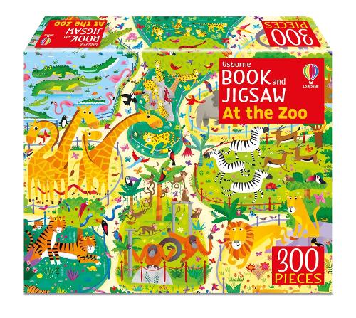 Usborne Book and Jigsaw At the Zoo: (Usborne Book and Jigsaw)