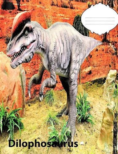 Dilophosaurus Dinosaur wide-lined paper composition book