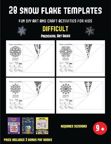 Preschool Art Ideas (28 snowflake templates - Fun DIY art and craft activities for kids - Difficult)
