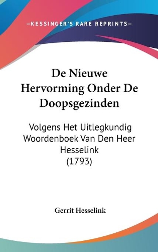 De Nieuwe Hervorming Onder De Doopsgezinden