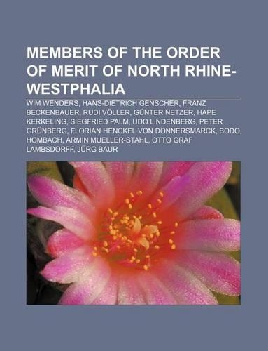 Members of the Order of Merit of North Rhine-Westphalia