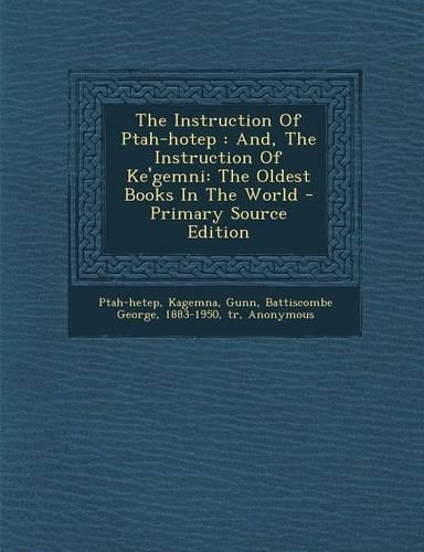 The Instruction of Ptah-Hotep