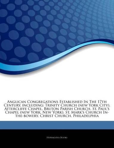 Anglican Congregations Established in the 17th Century, Including