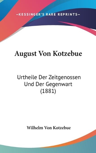 August Von Kotzebue