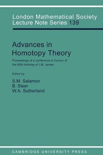 Advances in Homotopy Theory