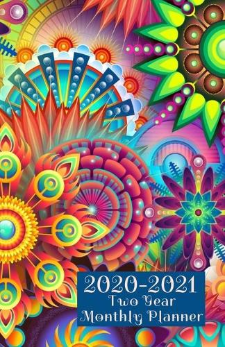 2020-2021 Two Year Monthly Planner: Floral Colorful Flowers Small Pocket 5.06 x 7.81