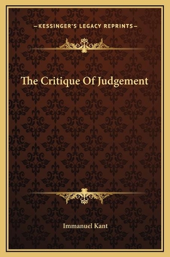 The Critique Of Judgement