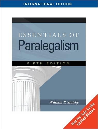 Essentials of Paralegalism