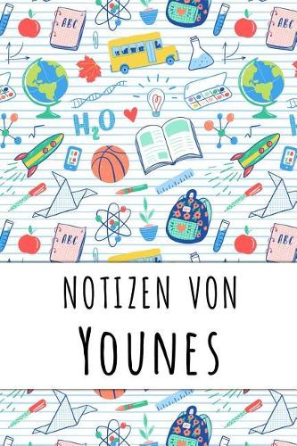 Notizen von Younes: Liniertes Notizbuch für deinen personalisierten Vornamen